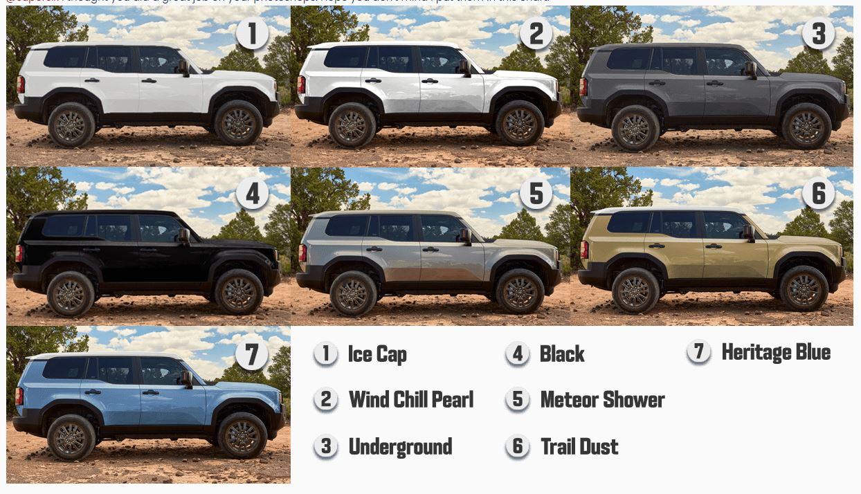 2025 Land Cruiser Colors for the 1958 LAND CRUISER COLORS PICTURES.JPG